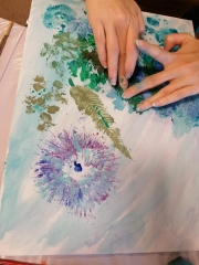 Atelier pictura cu elemente din natura