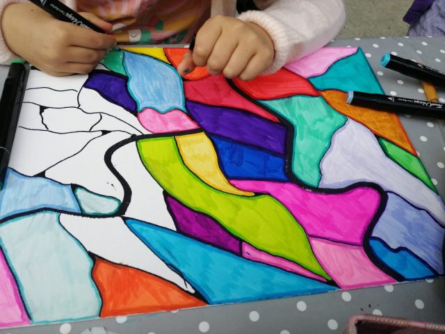 Atelier pictura, tablou mama-fiica