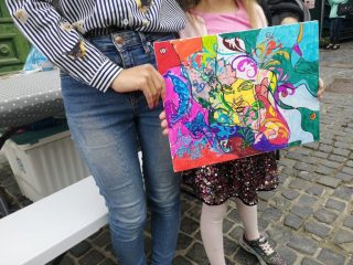 Atelier pictura, tablou mama-fiica Atelier pictura, tablou mama-fiica