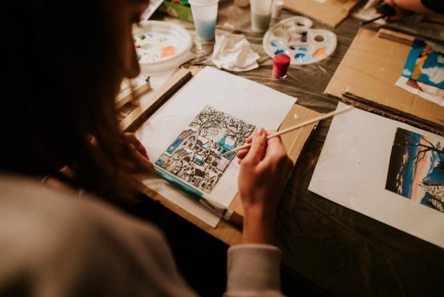 atelier pictura pe sticla